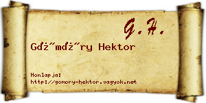 Gömöry Hektor névjegykártya